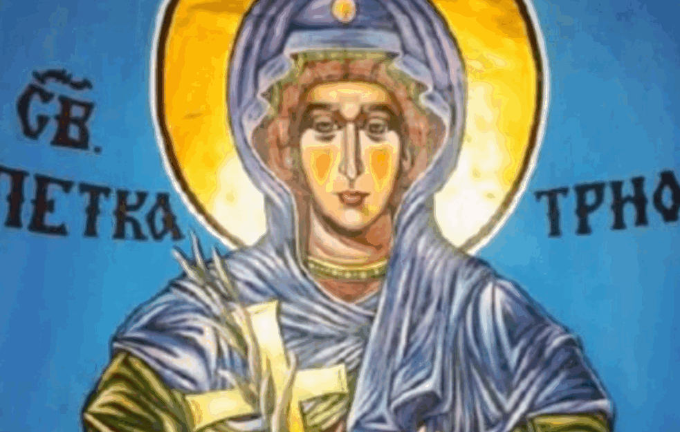 <span style='color:red;'><b>Sveta Petka Trnova</b></span>, veoma poštovana u srpskom narodu kao praznik žena