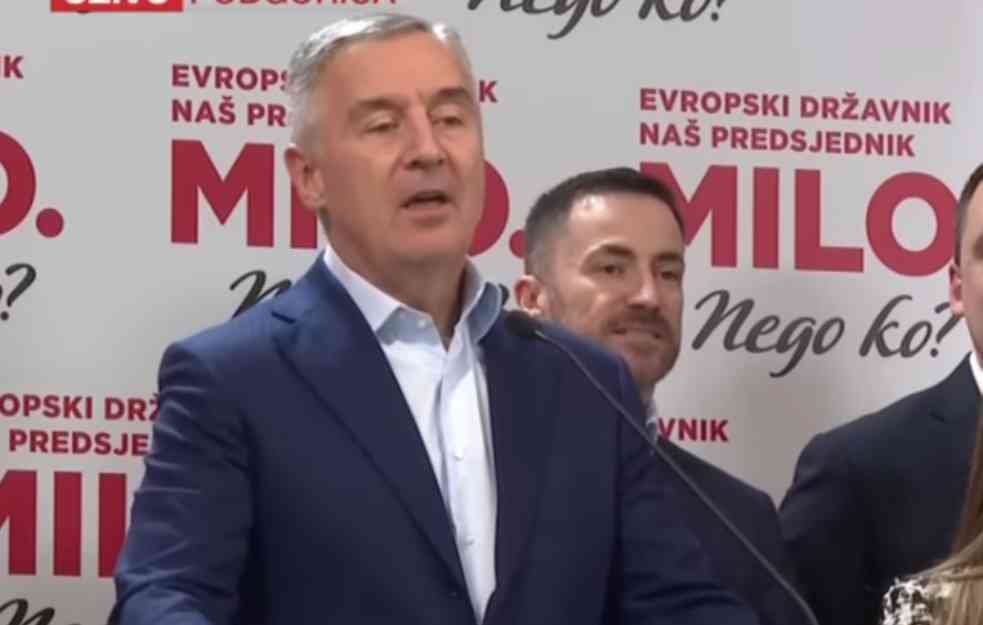 MILO PRIZNAO PORAZ: Oglasio se Đukanović nakon pobede Jakova Milatovića