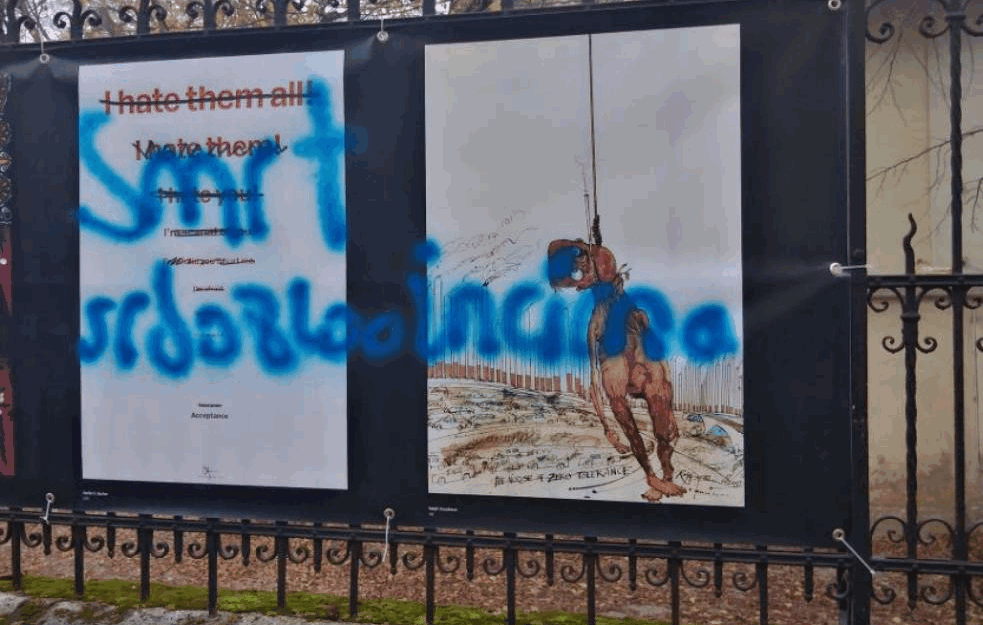 SMRT SRBOZLOČINCIMA: Jezivi GRAFIT U ZAGREBU osvanuo na izložbi Međunarodnog dana tolerancije! (FOTO)   