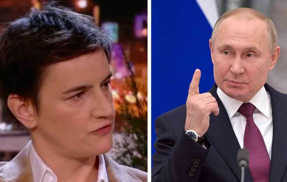 SRAMOTA SRBIJE: ANU BRNABIĆ POREDE SA PUTINOM (VIDEO)