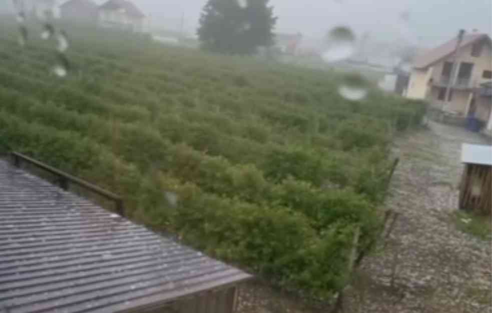 RAZORNO NEVREME POHARALO DELOVE SRBIJE: Grad uništio useve u okolini Arilja (VIDEO)