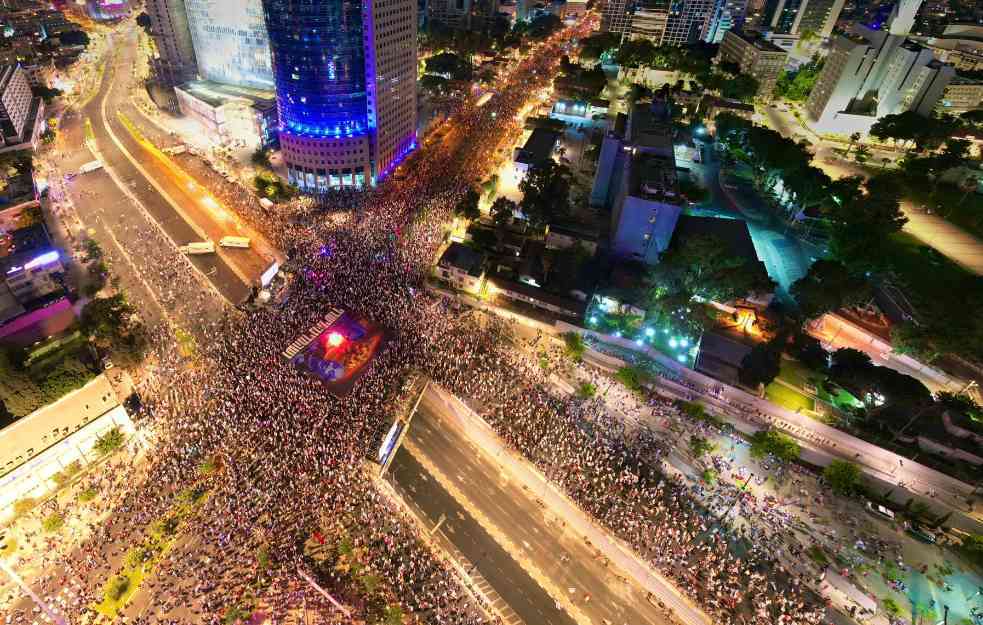 DEMONSTRACIJE U TEL  AVIVU: Sto hiljada ljudi protestovalo protiv reforme pravosuđa
