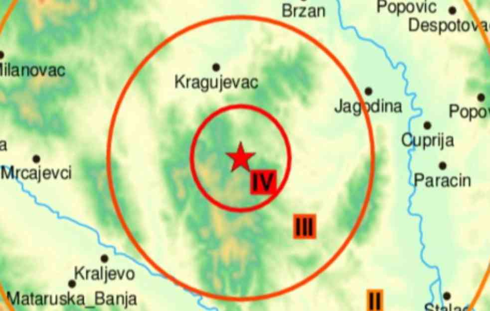 OZBILJNO SE ZATRESLA ŠUMADIJA: Zemljotres jačine 3,4 stepena pogodio Kragujevac, potres i u Kraljevu (FOTO)