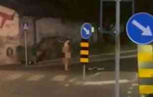KOD LUKE BEOGRAD: <span style='color:red;'><b>Go muškarac</b></span> šetao ulicom i nasrtao na vozila! (FOTO)
