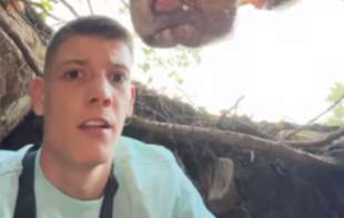 <span style='color:red;'><b>Jutjuber</b></span> upao u rupu u šumi, pa mu se pridružio nezvani gost (VIDEO)