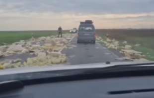  Flaše sa uljem rasute po asfaltu, jedna traka skroz <span style='color:red;'><b>nepro</b></span>hodna (VIDEO)