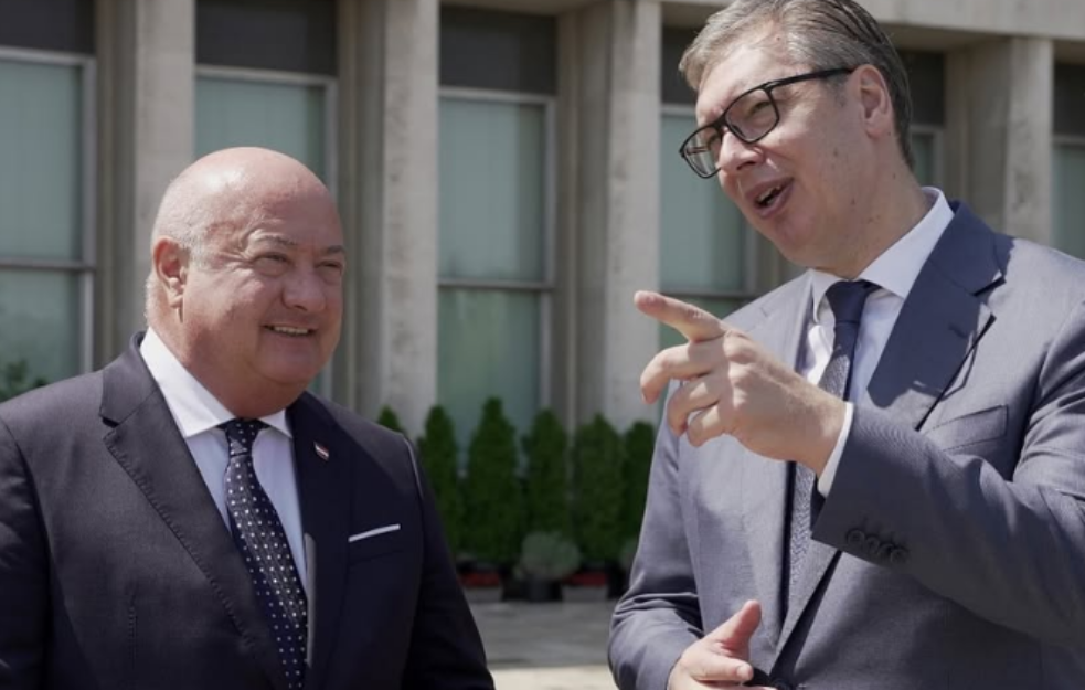 Predsednik Srbije sa austrijskim kancelarom Štokerom
