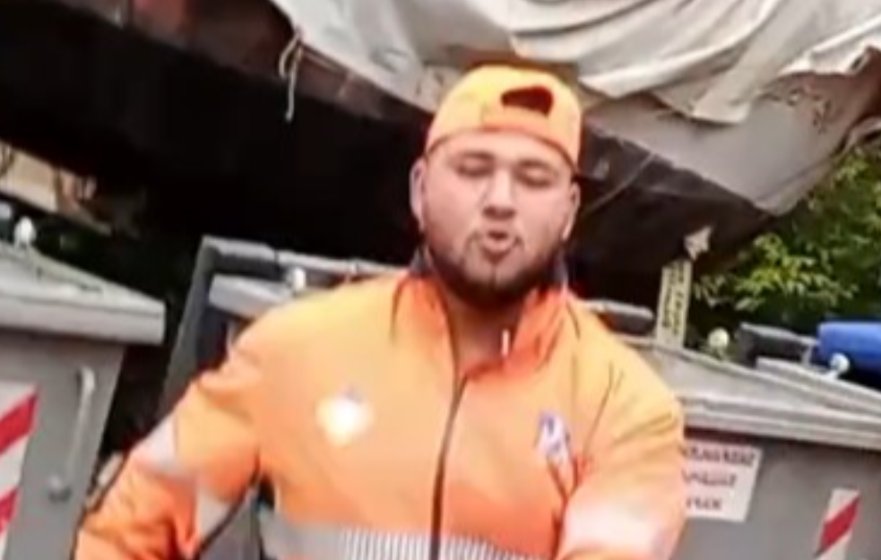Dobra energija i vedar duh: Radnik čistoće zaplesao pored kontejnera – snimak oduševio Srbiju (VIDEO)